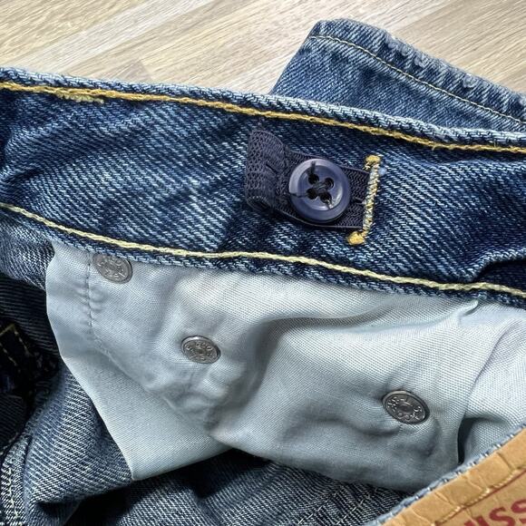 Levi’s 511 Slim Fit Kids Size 8 Distressed Denim Shorts Dark Adjustable - JL498 - Picture 6 of 9